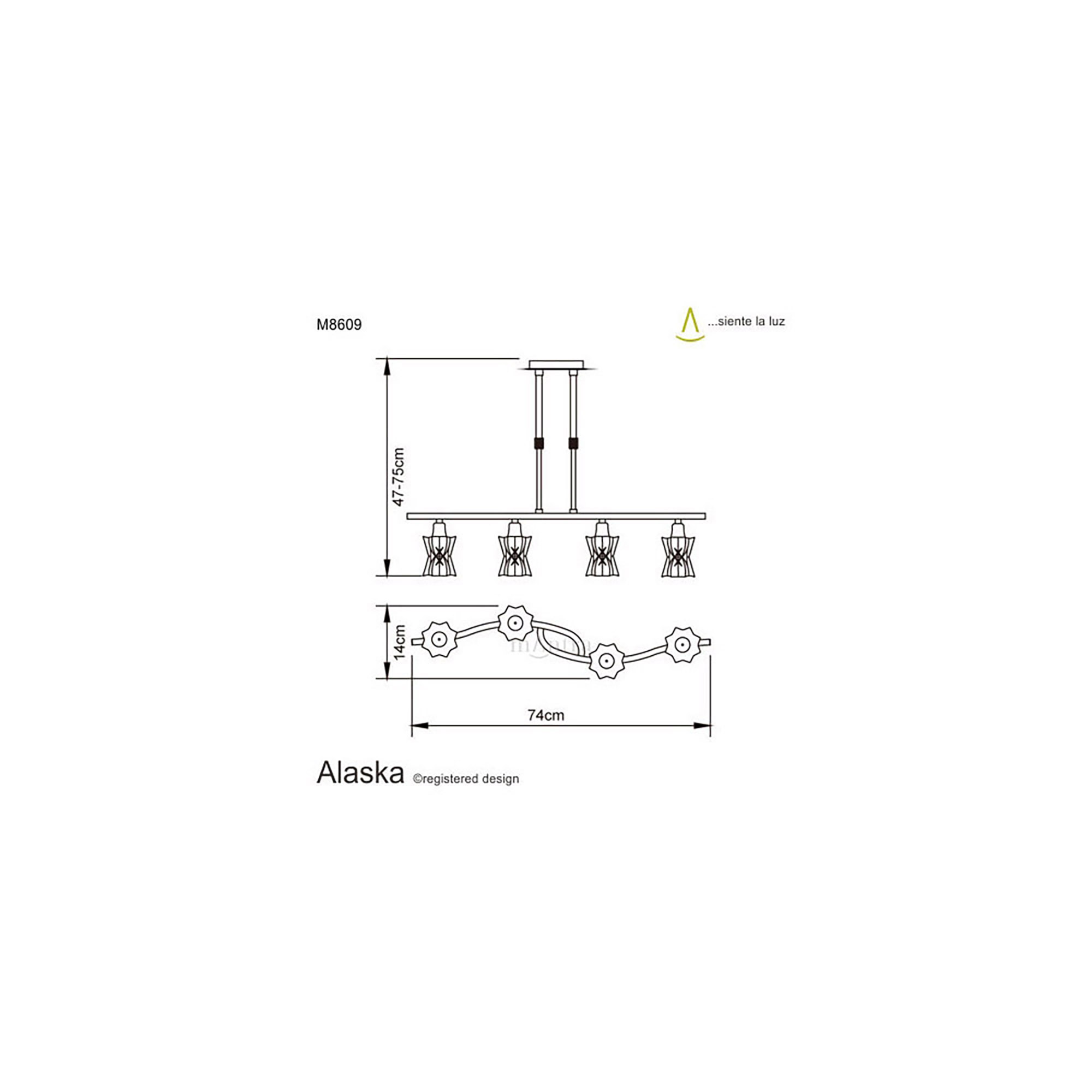 Alaska GU10 Satin Nickel Ceiling Lights Mantra Linear Fittings